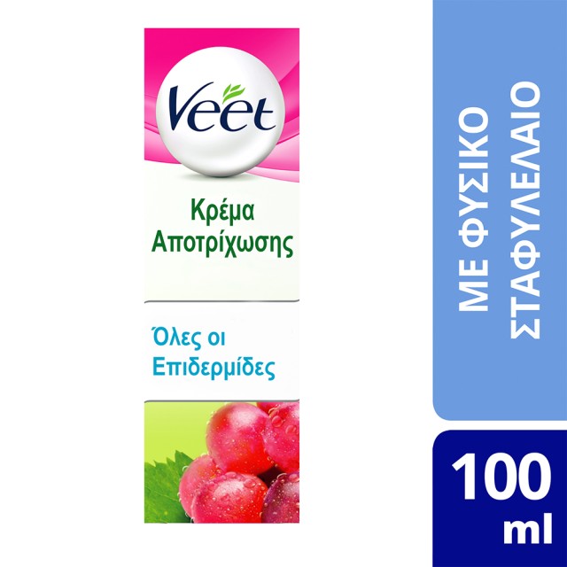 VEET Natural Inspirations Cream Κρέμα Αποτρίχωσης Σώματος με Φυσικό Σταφυλέλαιο 100ml