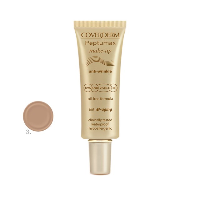 COVERDERM Peptumax Make Up Anti-Wrinkle Oil-Free Formula SPF50+ Make-up Κατά των Ρυτίδων & των Λεπτών Γραμμών 03 30ml