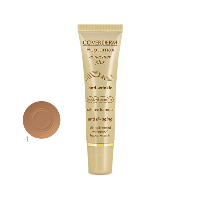 COVERDERM Peptumax Concealer Plus Anti-Wrinkle Oil-Free Waterproof SPF50+ Αντιρυτιδικό Concealer Κατά των Ρυτίδων & των Λεπτών Γραμμών 04 10ml