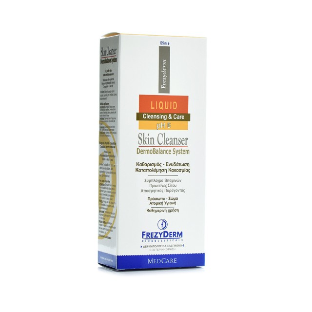 FREZYDERM Skin Cleanser Υγρό Καθαριστικό Για Πρόσωπο Και Σώμα 125ml