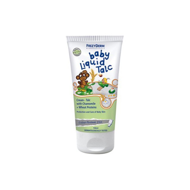 FREZYDERM Baby Liquid Talc Κρέμα Ταλκ με Χαμομήλι & Πρωτεϊνες Σιταριού 150 ml