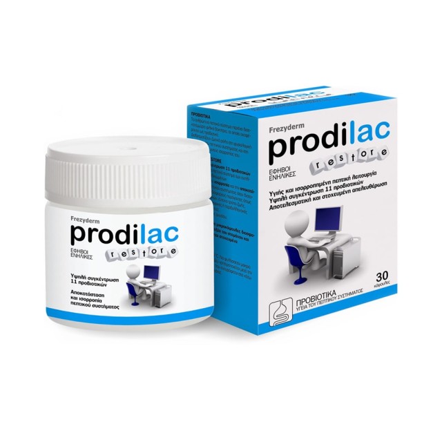 FREZYDERM Prodilac Restore Συμπλήρωμα Προβιοτικών για Έφηβους & Ενήλικες 30 Κάψουλες