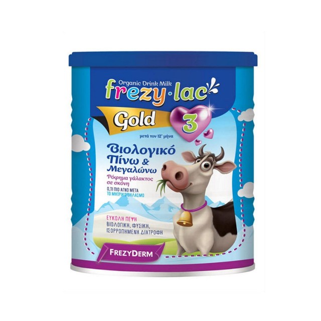 FREZYDERM Frezylac Gold 3 Βιολογικό Γάλα σε Σκόνη έως 12m+ 900gr