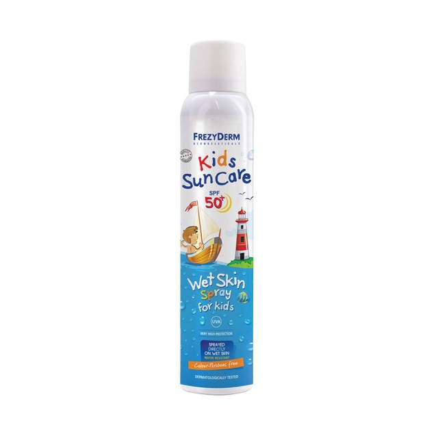 FREZYDERM Kids Sun Care Wet Skin Spray SPF50+ Παιδικό Αντηλιακό 200ml