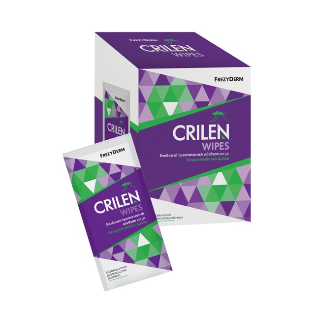 FREZYDERM Crilen Wipes Εντομοαπωθητικά Ατομικά Μαντηλάκια 20 Τεμάχια