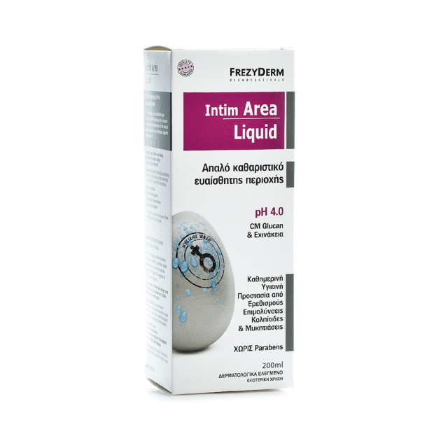 FREZYDERM Intim Area pH4 Liquid Απαλό Καθαριστικό για την Ευαίσθητη Περιοχή 200ml