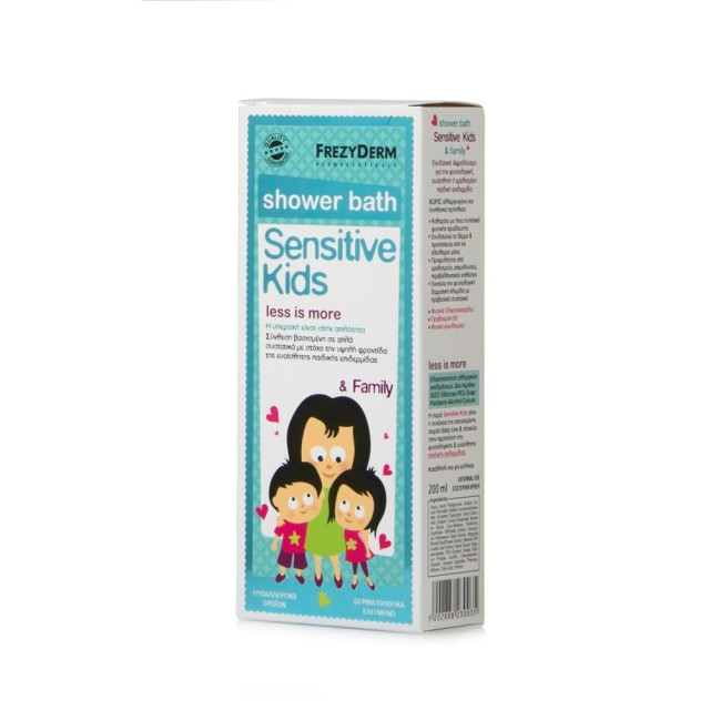 FREZYDERM Sensitive Kids Shower Bath Ενυδατικό Αφρόλουτρο 200ml