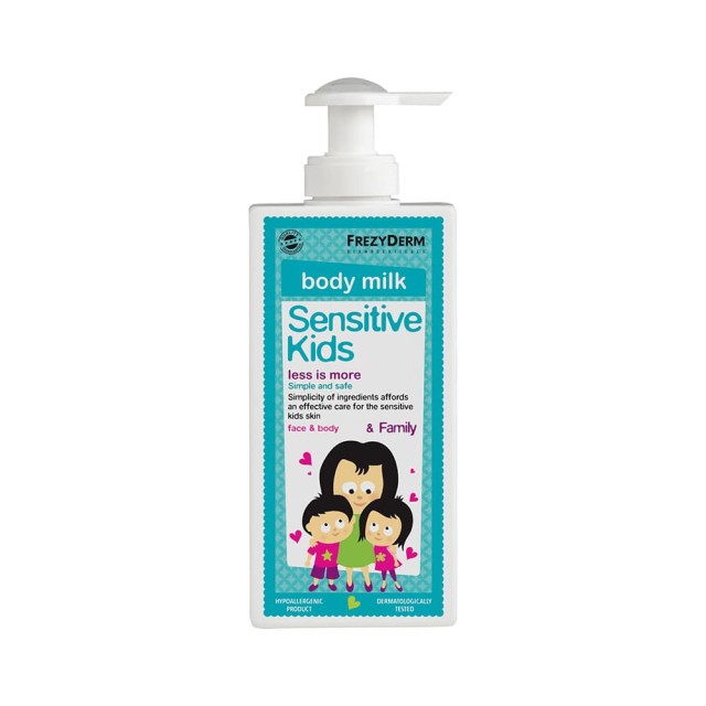 FREZYDERM Sensitive KidS Body Milk Παιδικό Ενυδατικό Γαλάκτωμα για Πρόσωπο & Σώμα 200ml
