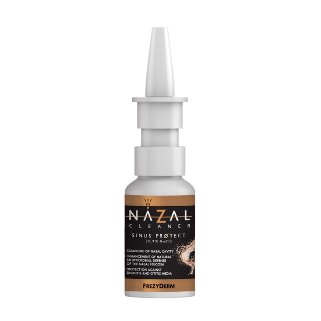 FREZYDERM Nazal Cleaner Sinus Protect (0,9% Nacl) Υπέρτονο Αλατούχο Διάλυμα Για Παιδιά Από 3 Ετών+ 30ml