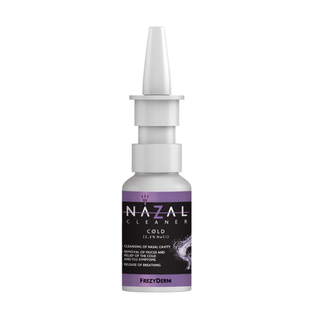 FREZYDERM Nazal Cleaner Cold (2,2% Nacl) Υπέρτονο Αλατούχο Διάλυμα Για Το Κρυολόγημα 30ml