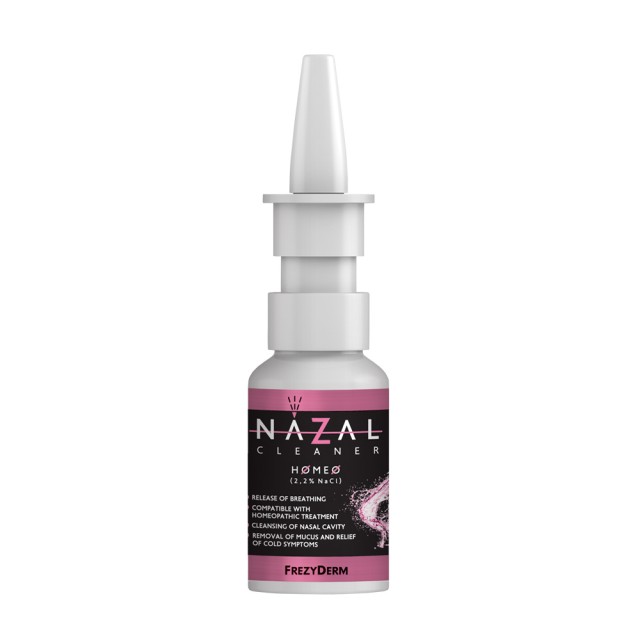 FREZYDERM Nazal Cleaner Homeo (2,2% Nacl) Υπέρτονο Αλατούχο Διάλυμα Συμβατό με Ομοιοπαθητική 30ml