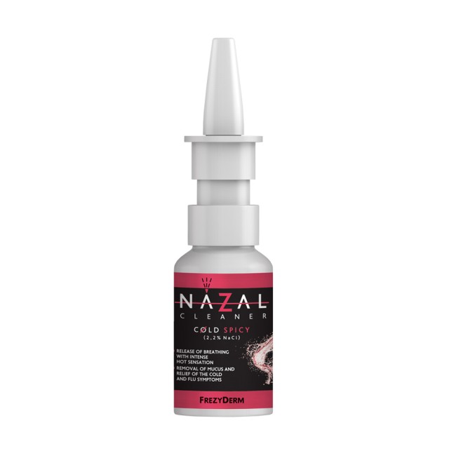 FREZYDERM Nazal Cleaner Cold Spicy (2,2% Nacl) Υπέρτονο Αλατούχο Διάλυμα Για Την Καταρροή 30ml
