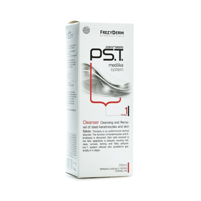 FREZYDERM PS.T. Cleanser Step1 Υγρό Καθαριστικό Προσώπου - Σώματος Κατά της Ψωρίασης 200ml
