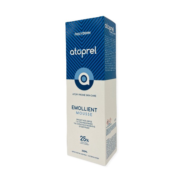 FREZYDERM Atoprel Emollient Mousse Μαλακτικός Αφρός Καθαρισμού Προσώπου - Σώματος για Ξηρές - Ευαίσθητες και με Τάση Ατοπίας Επιδερμίδες 200ml
