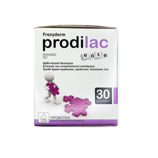 FREZYDERM Prodilac Ease Συμπλήρωμα Διατροφής για την Εντερική Χλωρίδα με Γεύση Λεμόνι για Ενήλικες 30 Φακελάκια
