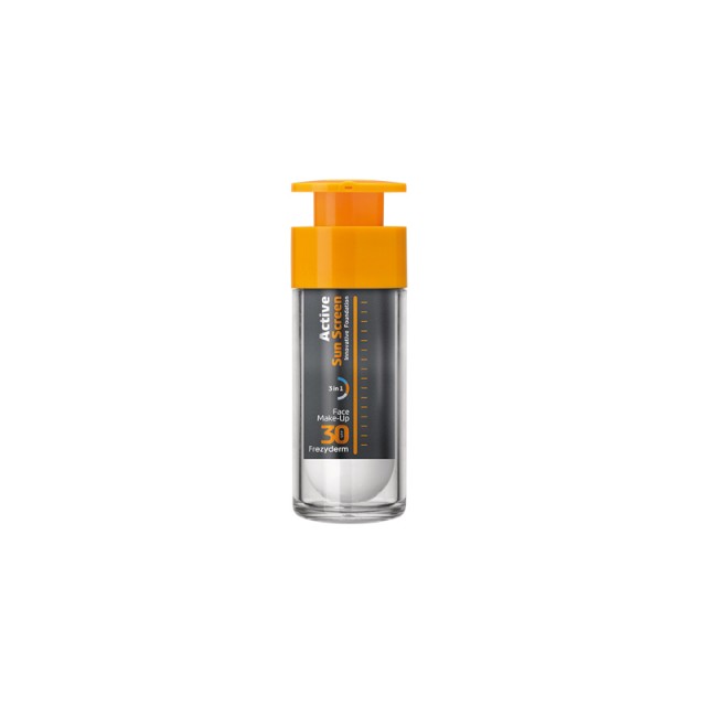 FREZYDERM Active Sunscreen Face Foundation Spf30 Αντηλιακό Make-Up Ενυδάτωσης και Αντιγήρανσης 30ml