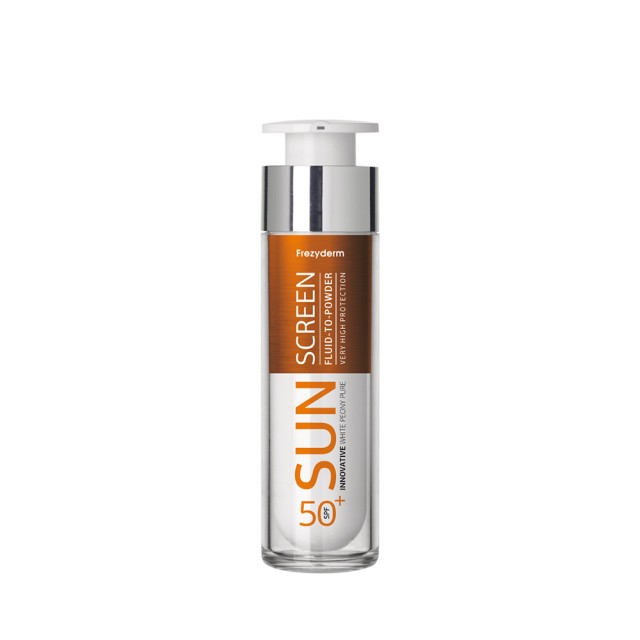 FREZYDERM Sunscreen Fluid To Powder Spf50  Αντηλιακό Προσώπου Με Αίσθηση Πούδρας 50ml