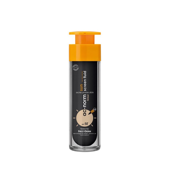 FREZYDERM Ac-Norm Sunscreen Tinted Fl Spf50+ Aντηλιακό Προσώπου με Χρώμα για Ακνεϊκά Δέρματα 50ml
