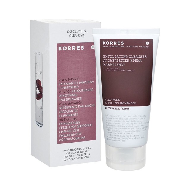 KORRES Wild Rose Απολεπιστική Κρέμα Καθαρισμού & Λάμψης 150ml
