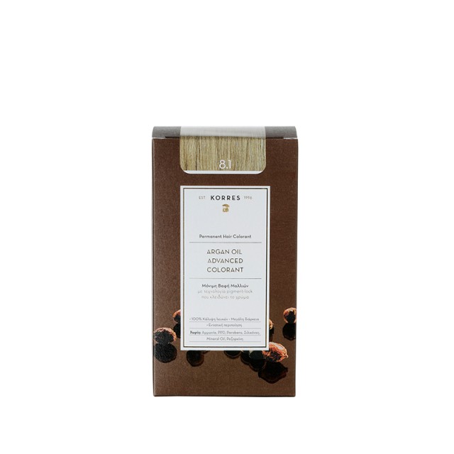 KORRES ARGAN OIL Advanced Colorant 8.1 Ξανθό Ανοικτό Σαντρέ