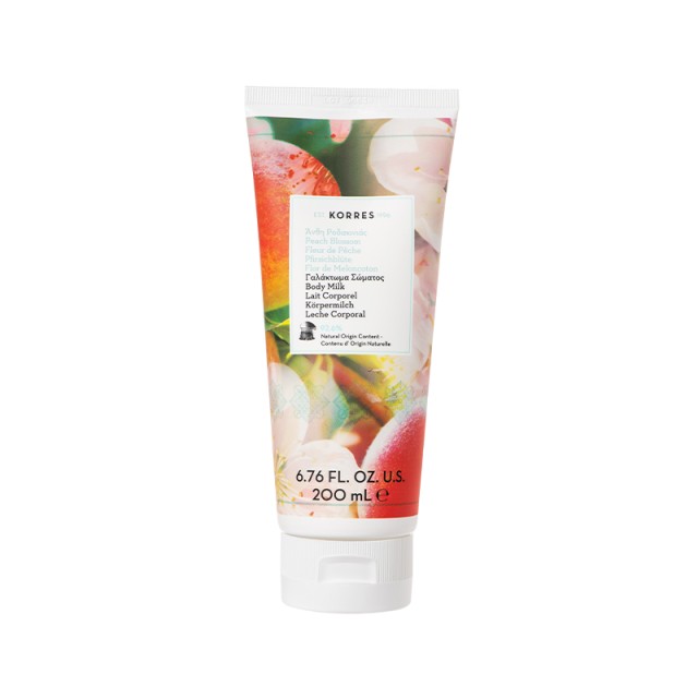 KORRES Peach Flowers Moisturizing Body Smoothing Milk Ενυδατικό Γαλάκτωμα Σώματος ?νθη Ροδακινι?ς 200ml