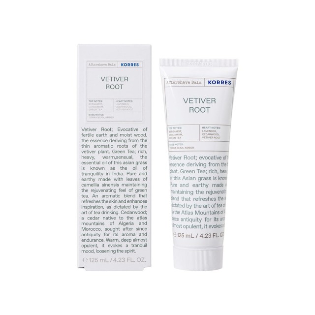 KORRES Vetiver Root Aftershave Balm Ενυδατικό Γαλάκτωμα Για Μετά Το Ξύρισμα 125ml