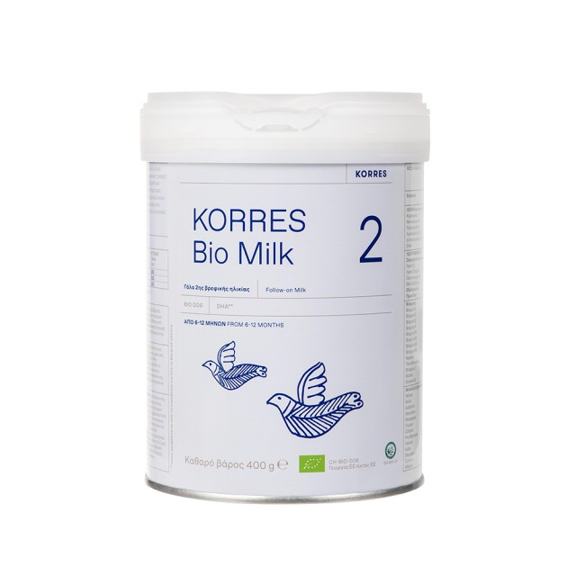 KORRES BIO Milk No2 Βιολογικό Αγελαδινό Γάλα για Βρέφη 6-12m+ 400gr