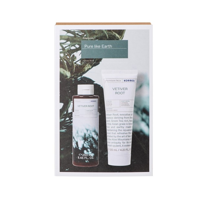 KORRES PROMO Vetiver Root Γαλάκτωμα Σώματος 125ml & Αφρόλουτρο 250ml
