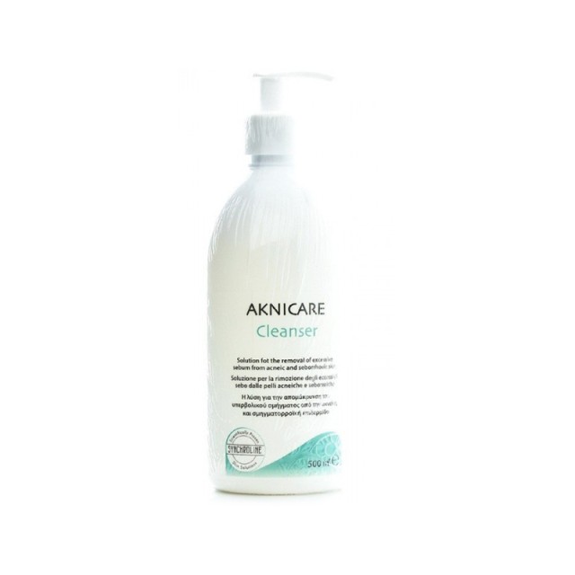 SYNCHROLINE Aknicare Cleanser Υγρό Καθαριστικό Προσώπου κατά της Ακμής & του Σμήγματος Καθημερινής Χρήσης 500ml