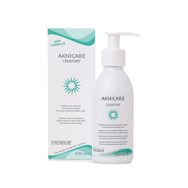 SYNCHROLINE aknicare cleanser Καθαριστικό Προσώπου Για Ακνεϊκή & Σμηγματορροϊκή Επιδερμίδα 200ml