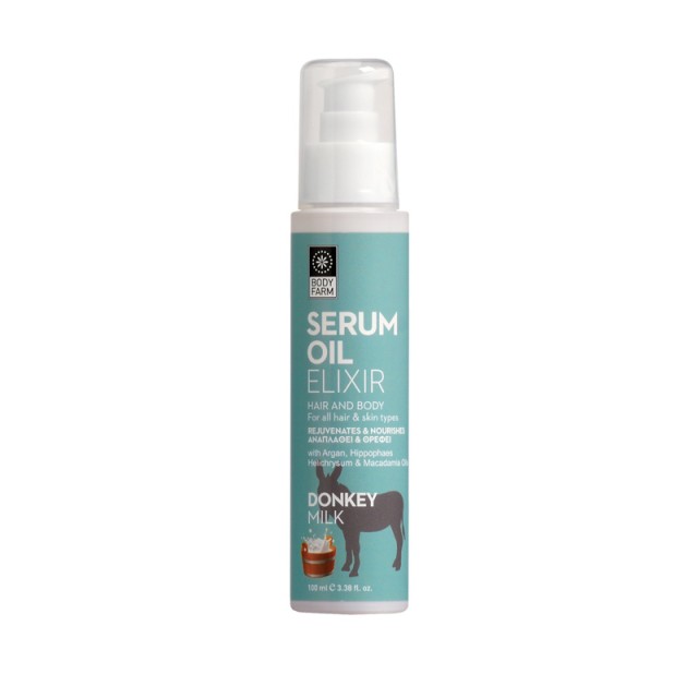 DONKEY MILK Serum Oil (Hair-Body) Αναπλαστικός Oρός λαδιού για το σώμα και τα μαλλιά 100ml