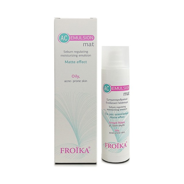 FROIKA AC Emulsion Mat Σμηγματορυθμιστικό Ενυδατικό Γαλάκτωμα για Λιπαρές Επιδερμίδες 40ml