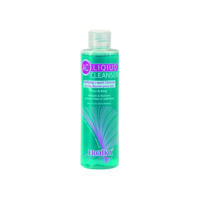 FROIKA AC Liquid Cleanser Απαλός Καθαρισμός με Εξυγιαντική Δράση για Λιπαρό / Ακνεϊκό Δέρμα 200ml