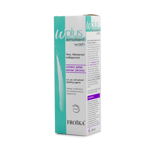 FROIKA Ω-Plus Emolient Wash Ήπιο Μαλακτικό Καθαριστικό για το Ξηρό και Ατοπικό Δέρμα 200ml