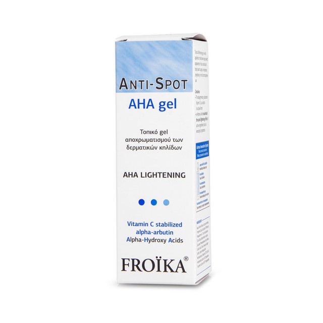 FROIKA Anti-Spot AHA Gel Τοπικό Τζελ Αποχρωματισμού Δερματικών Κηλίδων 30ml