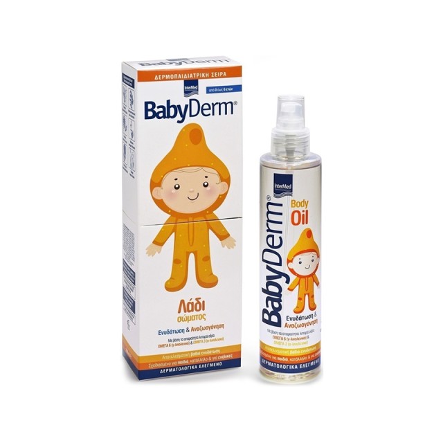 INTERMED Babyderm Λαδι Σώματος για Ενυδάτωση & Αναζωογόνηση με Ωμέγα 3-6 200ml