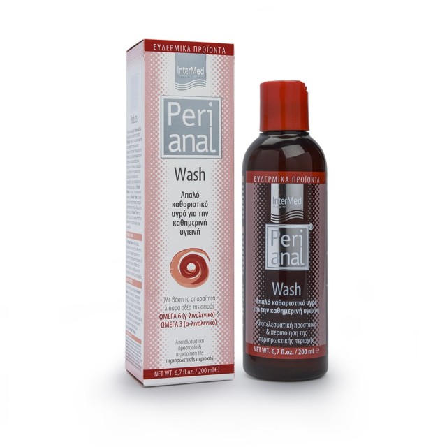 INTERMED Perianal Wash Απαλό Καθαριστικό Υγρό Για Αιμορροϊδες, 200ml