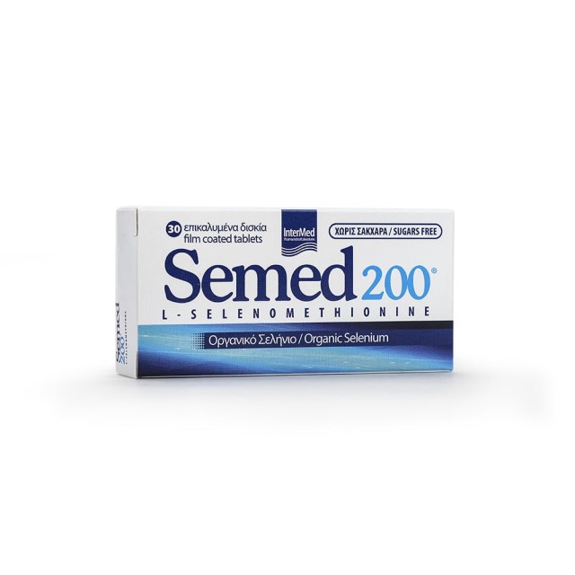 INTERMED Semed 200 Αντιοξειδωτικό Συμπλήρωμα Διατροφής Οργανικού Σεληνίου 30 Δισκία