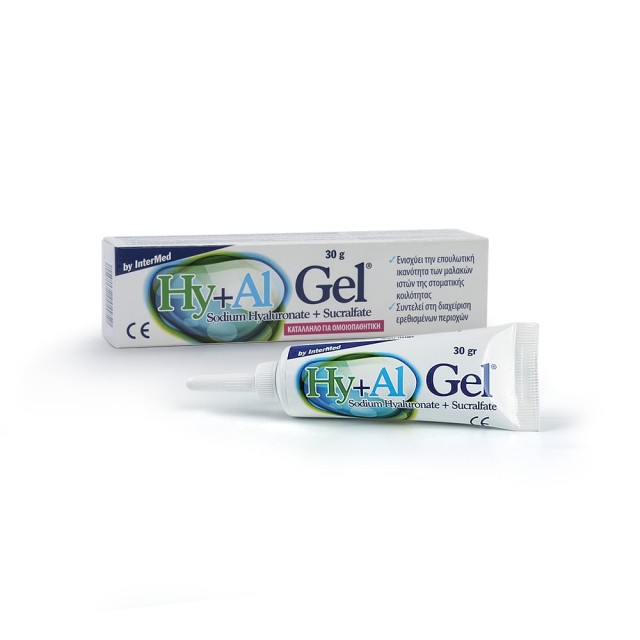 INTERMED Hy+Al Gel Στοματική Γέλη Επούλωσης Μαλακών Ιστών 30gr