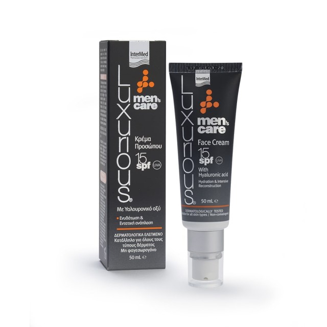 INTERMED Men’s care Face Cream SPF15 Ανδρική Ενυδατική Κρέμα Προσώπου 50ml