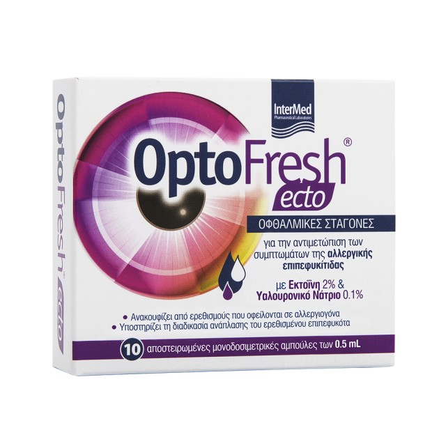 INTERMED Optofresh Ecto Οφθαλμικές Σταγόνες Κατά Της Επιπεφυκίτιδας 10 x 0,5ml