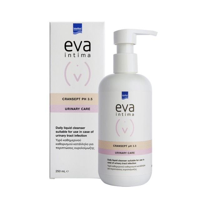 INTERMED Eva Intima Wash CranSept pH 3.5 Urinary Care Υγρό Καθαρισμού Ευαίσθητης Περιοχής για Περιπτώσεις Ουρολοίμωξης 250ml
