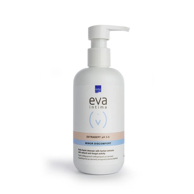 INTERMED Eva Intima Extrasept pH 3.5 Minor Discomfort Υγρό Καθαρισμού για την Ευαίσθητη Περιοχή με Αντιμυκητιασική Δράση 250ml