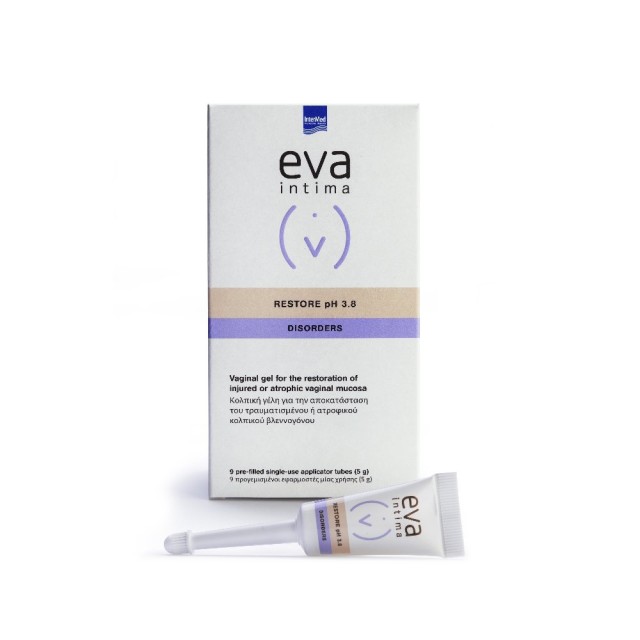 INTERMED Eva Intima Disorders Restore pH 3.8 Κολπική Γέλη Σε Περίπτωση Τραυματισμού ή Ατροφίας 9 x 5gr