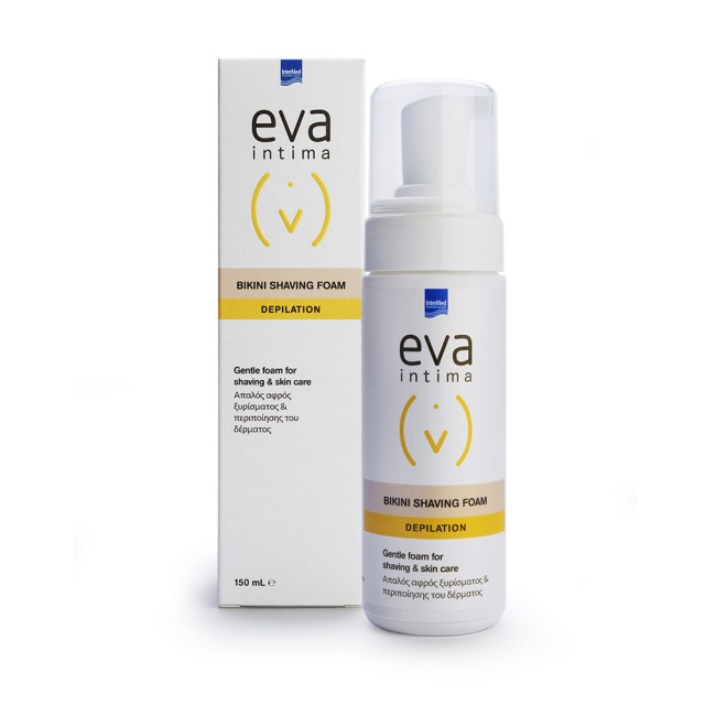 INTERMED Eva Intima Bikini Shaving Foam Depilation Απαλός Αφρός Ξυρίσματος 150ml