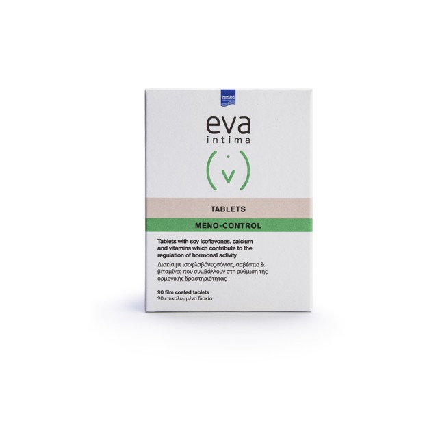 INTERMED Eva Intima Meno-Control Tablets Συμπλήρωμα Διατροφής για την Ρύθμιση της Ορμονικής Δραστηριότητας 90 Δισκία