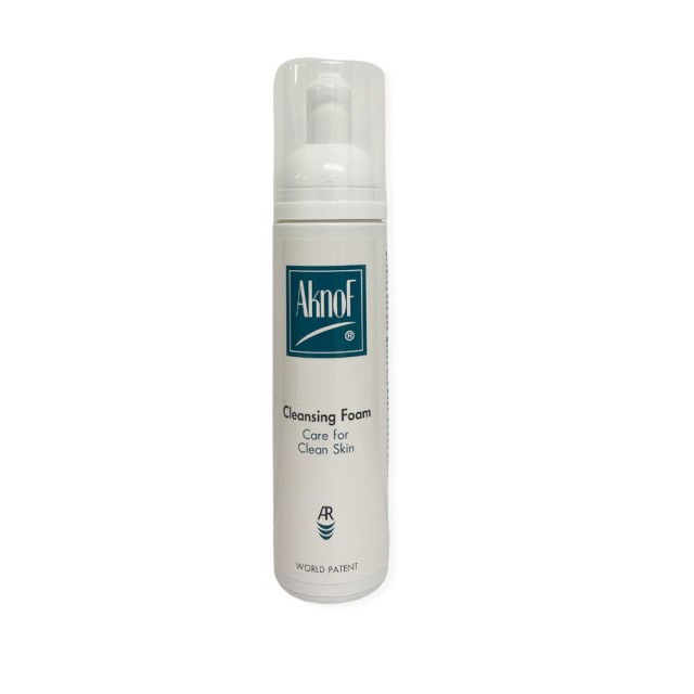 AKNOF Cleansing Foam Αφρός Καθαρισμού για Λιπαρή Επιδερμία με Τάση Ακμής 200ml