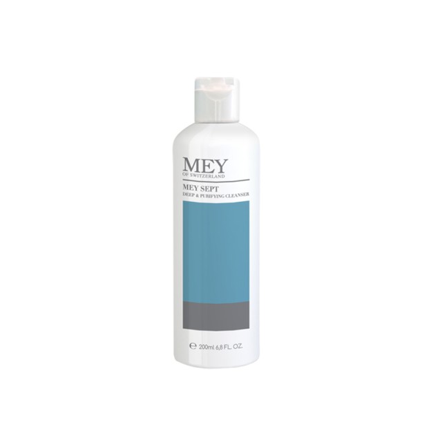 MEY Sept Gel Dermo-Purifying Cleanser Ήπιο Αντισηπτικό Υγρό Καθαρισμού, Χωρίς Ιώδιο, Για Καθημερινή Χρήση, Χωρίς Να Ξηραίνει Ή Να Ερεθίζει Την Επιδερμίδα 200ml