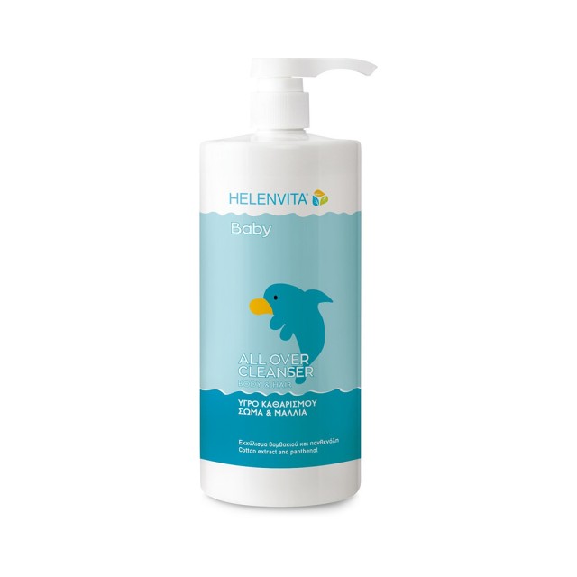 HELENVITA Baby All Over Cleanser Βρεφικό Υγρό Καθαρισμού για Σώμα & Μαλλιά 1lt
