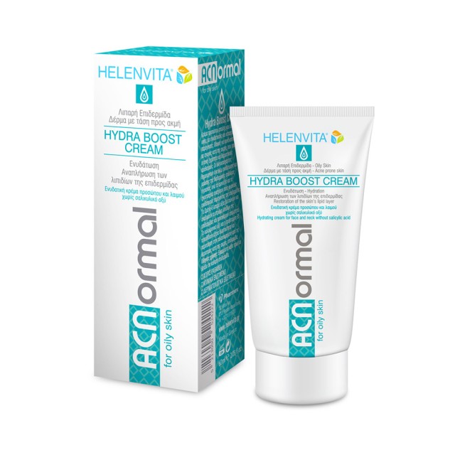 HELENVITA ACNormal Hydra Boost Ενυδατική Κρέμα Προσώπου Ελαφριάς Υφής Για Λιπαρό Δέρμα Με Ακμή 60ml